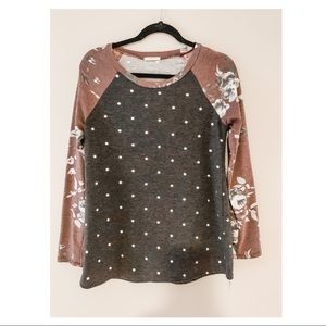 Floral // Polka Dot Sweatshirt